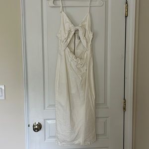 Runaway Twist Front White Tank Dress